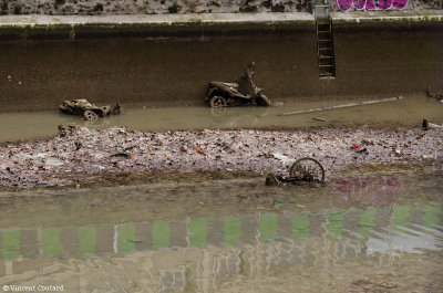 Nettoyage du canal St Martin