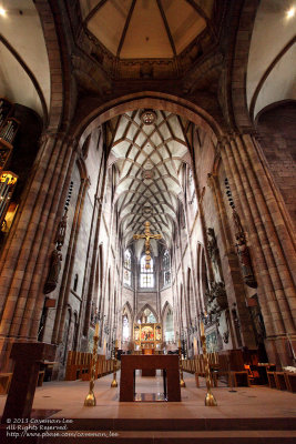Inside the Freiburg Cathedral