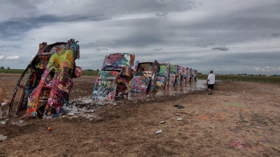 Cadillac Ranch HDRRX10(Blended from unprocessed Raw files then processed in PhotoShop)