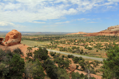 View south from Wilson Arch to US 191