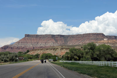 Leaving Zion N.P. near Virgin