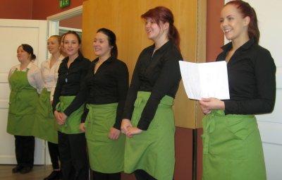 Cheerful waitresses at Ahlmans