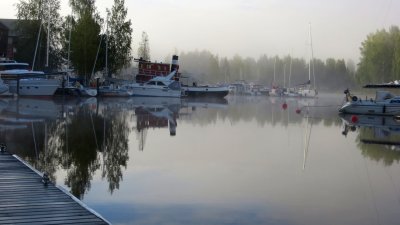 Reflections in the boat harbor