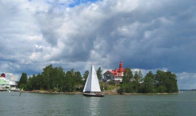Luoto island with the restaurant Klippan