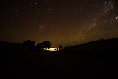 View due south of the farmhouse