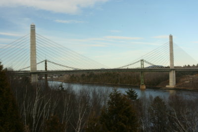 Bridge crossing the Passagassawakeag River, Maine