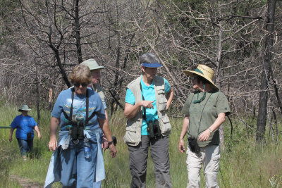 Discussing the finer points of birding