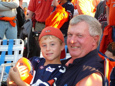 Sam and Granddaddy at Auburn game