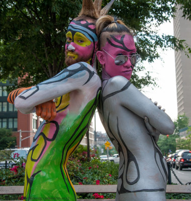 Body painting by Andy Golub, Houston Street & Broadway, July 13, 2014