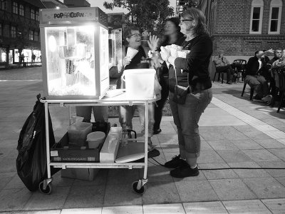 At the popcorn stand