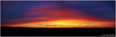 Skinner butte sunset Pano