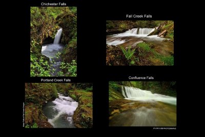 Water falls of Fall Creek Oregon