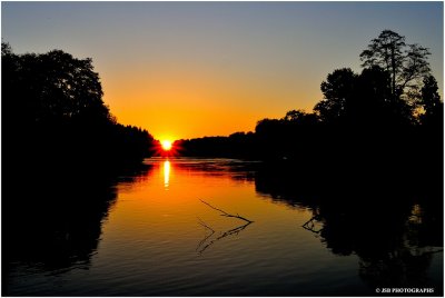 Sunset over the willamette river