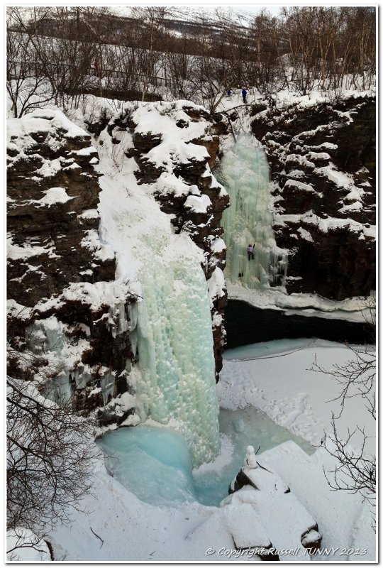 Abisko Canyon Frozen Waterfalls