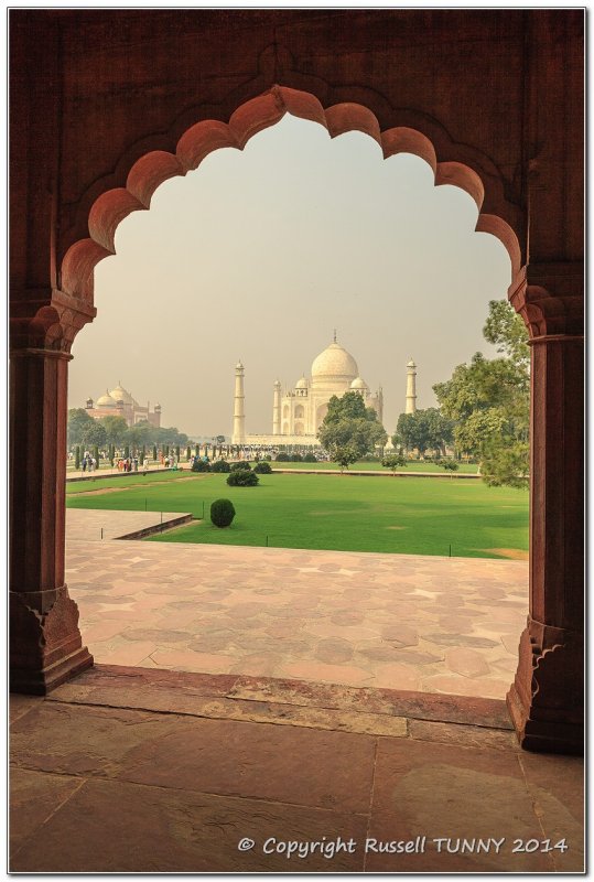 View to the Taj Mahal