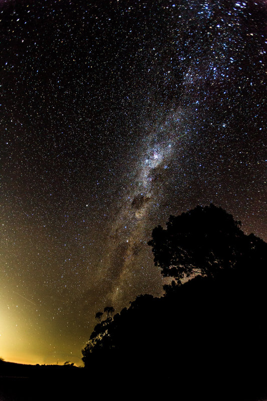 Milky Way Galaxy with Light Pollution from Sydney
