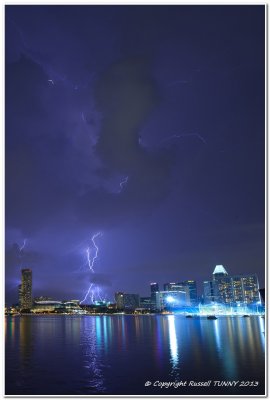Lightning at Marina Bay