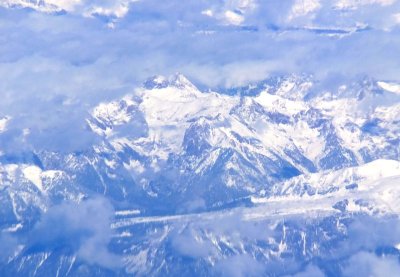 The Rockies from 36,000 feet