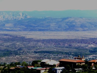 View across the valley from high up in Jerome