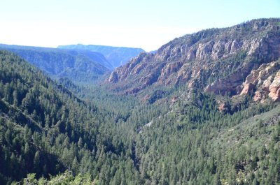 View from the top of Oak Creek Canyon