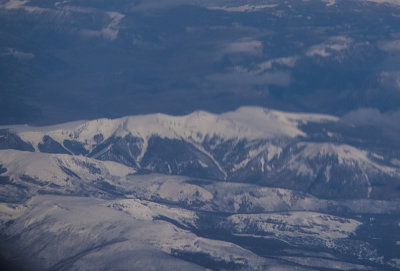 The Rockies from 36,000 feet