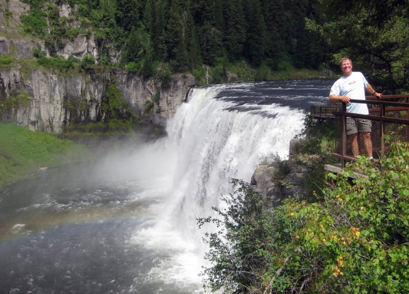 Evan Massaro at Upper Mesa Falls in Idaho