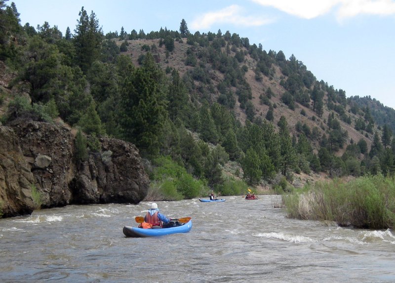 Matt Coleman and Paul Eilers with Lee and Jeff Schmelter on the East Fork of the Carson