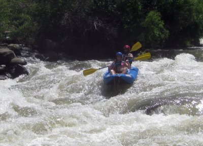 Joe Gallucci and Hailey Gittings at Mother's Rapid on Cache Creek