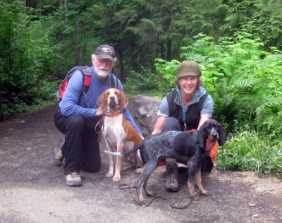 Suzanne and Craig Ziegler with Ruger and Fig