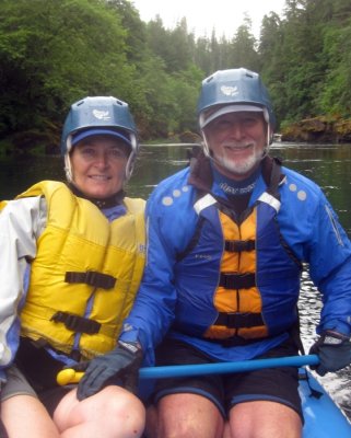 Gary Rollinson and Petra Shawen on Oregon's Umpqua River