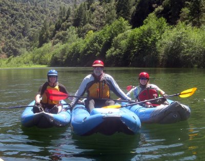 Paul Eilers with Daughter Kendra and Son-in-Law Craig on the American River