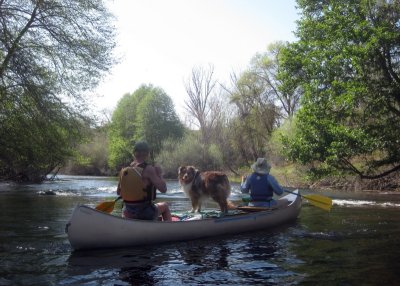 Larry Hazen and Lisa Maxwell on the Stanislaus River (Skye Lea Observing Luis Montes)