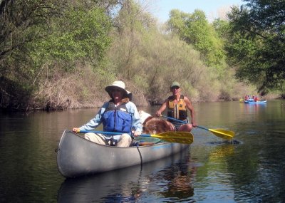 Larry Hazen and Lisa Maxwell on the Stanislaus River Downstream of Knight's Ferry