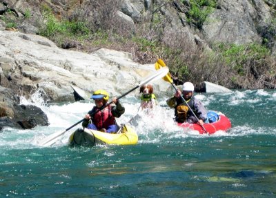 Ray and Sierra Lomeli on the American River