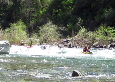 Ray and Sierra Lomeli Negotiating a Drop on the American River