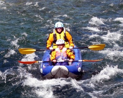 Jonika and Brooke Lomeli on the American River