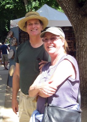 Lisa with Justin Morse at the Whole Earth Festival
