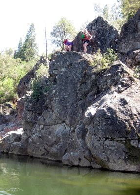 A Couple Braves atop Jumping Rock
