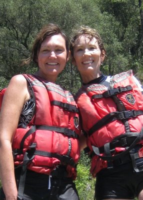 Michelle and Susan atop Satan's Rock on the American River's South Fork
