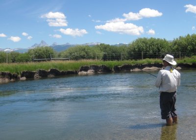 Evan Massaro Fishes the Teton River with the Tetons Themselves for Company