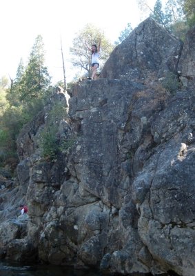 Sarah Welch atop Jumping Rock