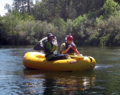 Brian and Noriko Groves on the American River