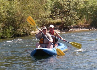 Larry Hazen and Lyrinda Snyderman on the American River