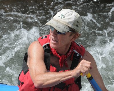 Larry Hazen on the American River 