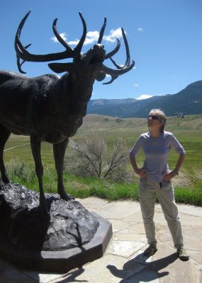 Angela Rose Outside the National Museum of Wildlife Art in Jackson, Wyoming