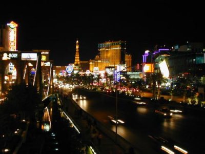 Downtown Vegas at night