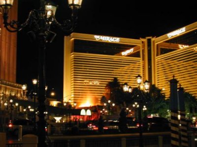 Downtown Vegas at night