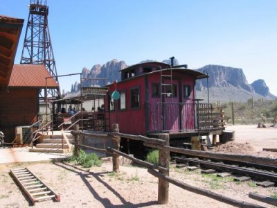 Goldfield Mining town Train that circles the town