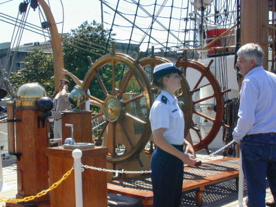 On board Coast Guard Ship in Savannah