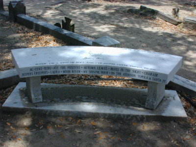 Johnny Mercers Memorial bench